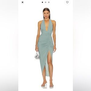 H:ours Sloane Midi Dress in Sage Green